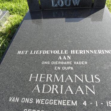 LOUW Hermanus Adriaan 1920-1999