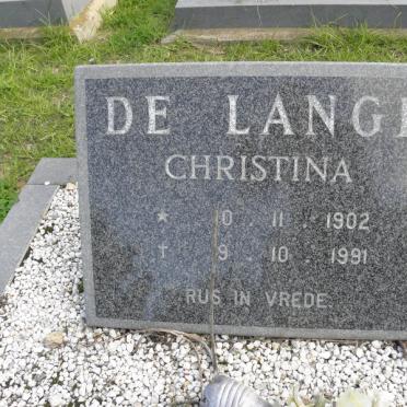 LANGE Christina, de 1902-1991