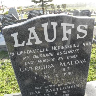 LAUFS Izak Bartlomeus 1912-1998 &amp; Gertruida Malora 1919-1988