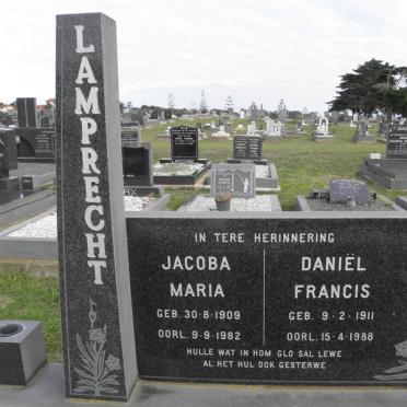 LAMPRECHT Daniël Francis 1911-1988 &amp; Jacoba Maria 1909-1982