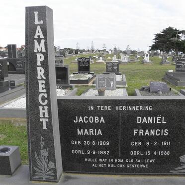LAMPRECHT Daniël Francis 1911-1988 &amp; Jacoba Maria 1909-1982