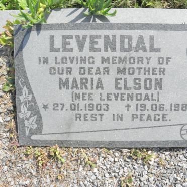 LEVENDAL Maria Elson nee LEVENDAL 1903-1984