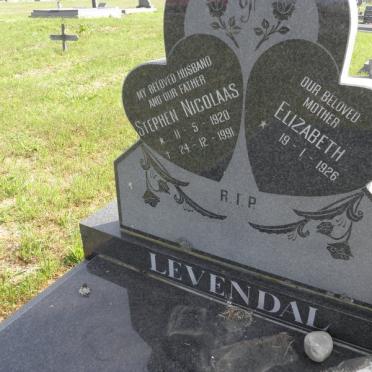 LEVENDAL Stephen Nicolaas 1920-1991 &amp; Elizabeth 1926-