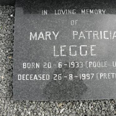 LEGGE Mary Patricia 1933-1997