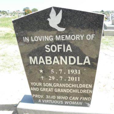 MABANDLA Sofia 1931-2011