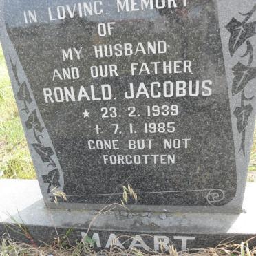 MAART Ronald Jacobus 1939-1985