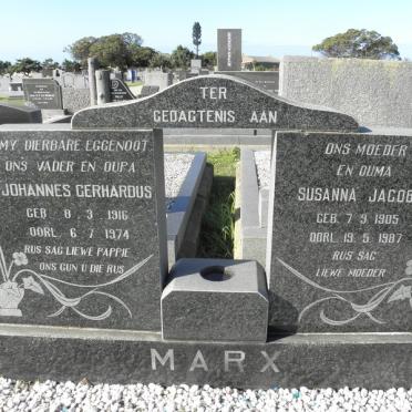 MARX Johannes Gerhardus 1916-1974 &amp; Susanna Jacoba 1905-1987