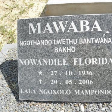 MAWABA Nowandile Florida 1936-2006