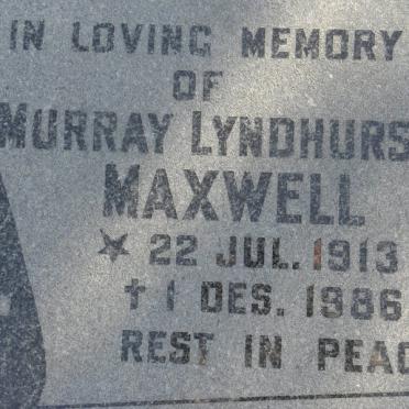 MAXWELL Murray Lyndhurst 1913-1986