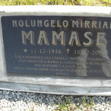 MAMASE Nolungelo Mirriam 1938-2001