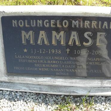 MAMASE Nolungelo Mirriam 1938-2001