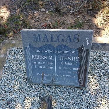 MALGAS Henry 1939-2014 &amp; Keren M. 1949-1999