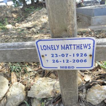 MATTHEWS Lonely 1926-2006