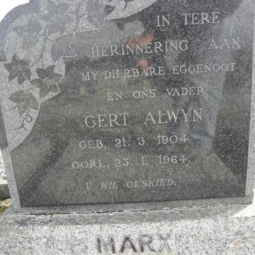 MARX Gert Alwyn 1904-1964