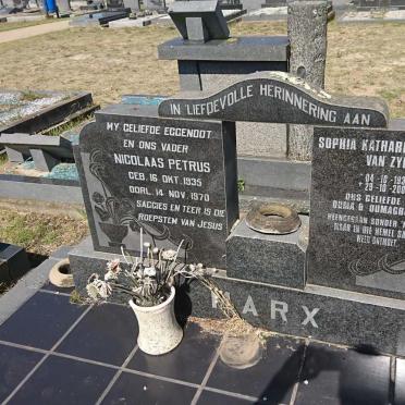 MARX Nicolaas Petrus 1935-1970 &amp; Sophia Katharina VAN ZYL 1936-2008