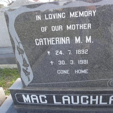 MAC LAUCHLAN Catherina M.M. 1892-1981