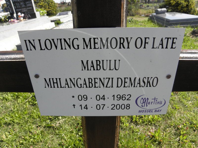 MABULU Mhlangabenzi Demasko 1962-2008