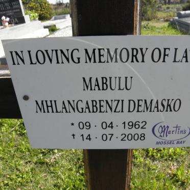 MABULU Mhlangabenzi Demasko 1962-2008