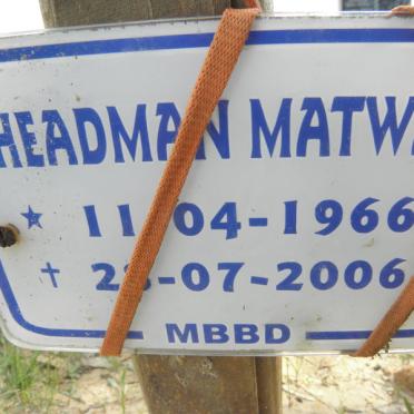 MATWA Headman 1966-2006