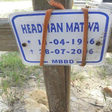 MATWA Headman 1966-2006