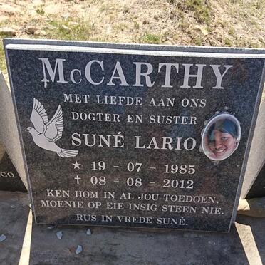 McCARTHY Suné Lario 1985-2012