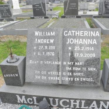 McLAUCHLAN William Andrew 1911-1976 &amp; Catherina Johanna 1914-2009