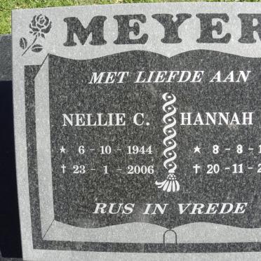 MEYER Nellie C. 1944-2006 :: MEYER Hannah I.J. 1935-2010
