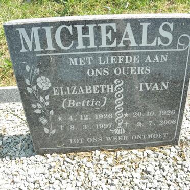 MICHAELS Ivan 1926-2006 &amp; Elizabeth 1926-1997