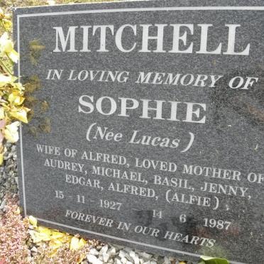 MITCHELL Sophie nee LUCAS 1927-1987