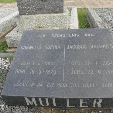 MULLER Jacobus Johannes 1904-1961 &amp; Cornelia Sophia 1913-1973