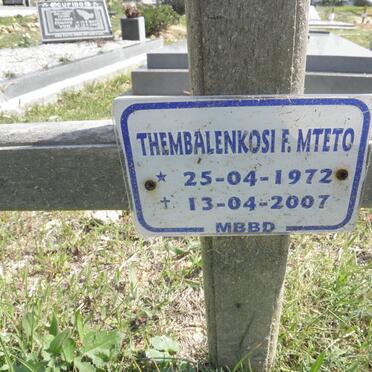 MTETO Thembalenkosi F. 1972-2007