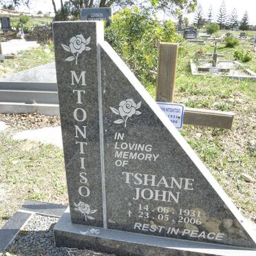 MTONTISO Tshane John 1931-2006