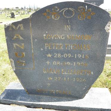 ? MANUS Peter Thomas 1916-1996