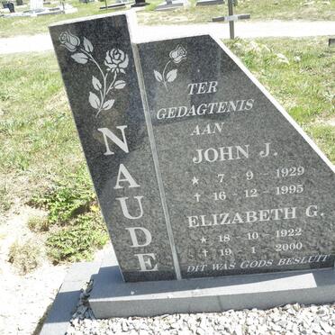 NAUDE John J. 1929-1995 &amp; Elizabeth G. 1922-2000