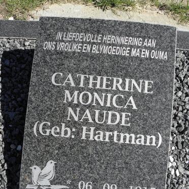 NAUDE Catherine Monica nee HARTMAN 1915-2006