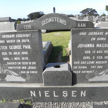 NIELSEN Peter George Paul 1898-1970 &amp; Johanna Magdalena 1920-1985