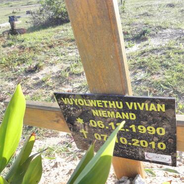 NIEMAND Vuyolwethu Vivian 1990-2010