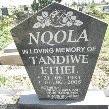 NQOLA Tandiwe Ethel 1933-2006