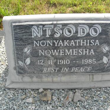 NTSODO Nonyakathisa Nqwemesha 1910-1985
