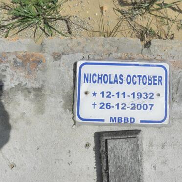 OCTOBER Nicholas 1932-2007