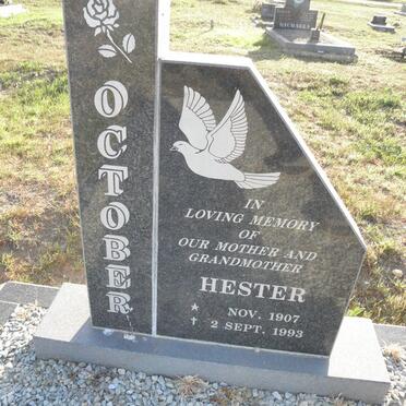 OCTOBER Hester 1907-1993