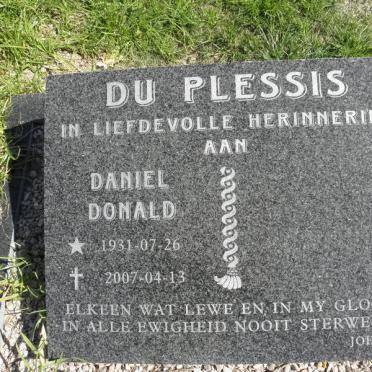 PLESSIS Daniel Donald, du 1931-2007
