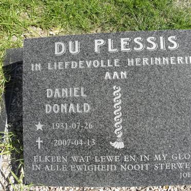 PLESSIS Daniel Donald, du 1931-2007