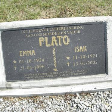 PLATO Isak 1921-2002 &amp; Emma 1924-1996
