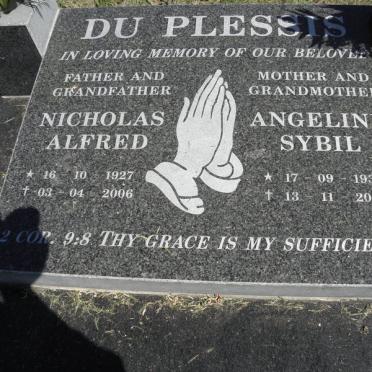 PLESSIS Nicholas Alfred, du 1927-2006 &amp; Angeline Sybil 1932-2005
