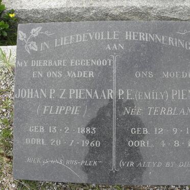 PIENAAR Johan P.Z. 1883-1960 &amp; P.E. TERBLANCHE 1895-1963