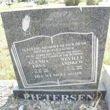 PIETERSEN Neville Andrew 1946-2004 &amp; Glenda Erna 1947-2000