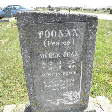 POONAN Merle Jean 1953-1997