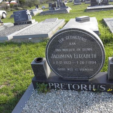 PRETORIUS Jacomina Elizabeth 1923-1994