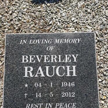 RAUCH Beverley 1946-2012